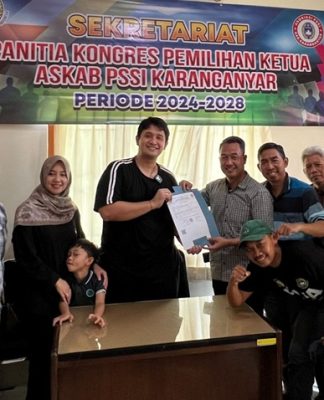 Hari Terakhir Pendaftaran Ketua PSSI Karanganyar, Boby Aditia Putra Muncul Serahkan Berkas
