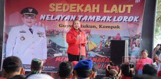 Mbak Ita dan Warga Antusias Ikuti Sedekah Laut Larung Sesaji di Tambaklorok