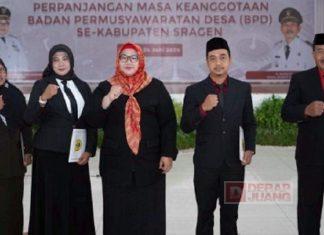 Bupati Yuni Kukuhkan 1.556 BPD di Sragen Bupati Yuni Kukuhkan 1.556 BPD di Sragen