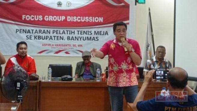 Asfirla Gelar Penataran Pelatih Tenis Meja di Banyumas
