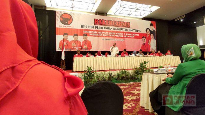 Banteng Banyumas Gelar Rakercabsus untuk Sosialisasi Pasangan Sadewo-Lintarti1