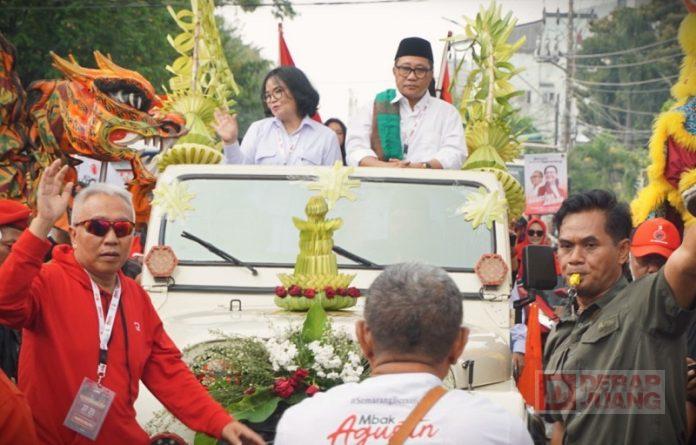 Mbak Agustin & Iswar Resmi Mendaftarkan Sebagai Paslon Pilwalkot Semarang Mbak Agustin