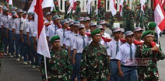 Pelajar Temanggung Kompak Gelar Kirab Bendera Temanggung