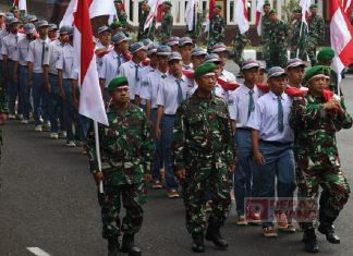 Pelajar Temanggung Kompak Gelar Kirab Bendera Temanggung