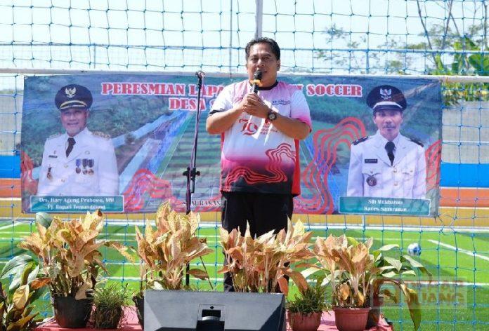 Yunianto Resmikan Lapangan Mini Soccer Samiranan Yunianto