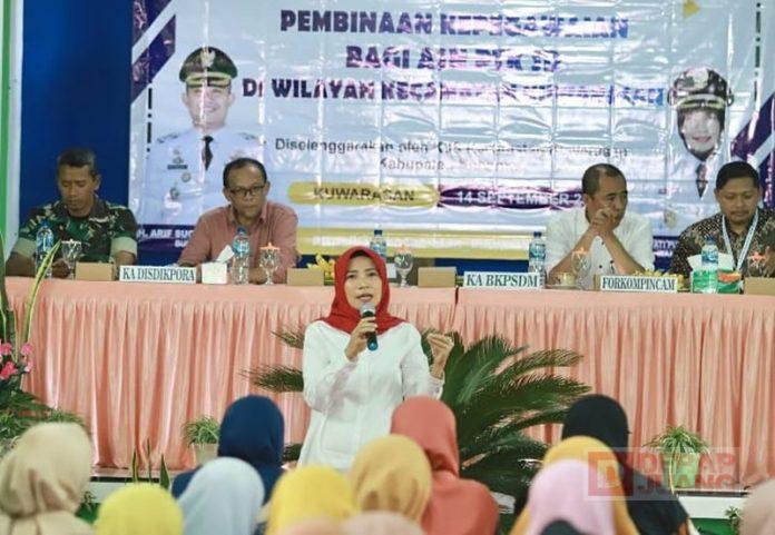 Ristawati Hadiri Pembinaan Kepegawaian Bagi ASN PTK SD Di Kec. Kuwarasan Ristawati