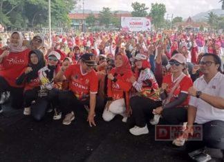 Ristawati Hadiri Senam Sehat Bersama KORMI di Karanganyar Ristawati