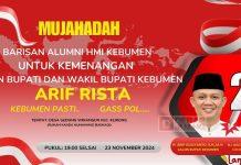 Barisan Alumni HMI Kebumen Gelar Mujahadah Untuk Kemenangan Arif-Rista HMI
