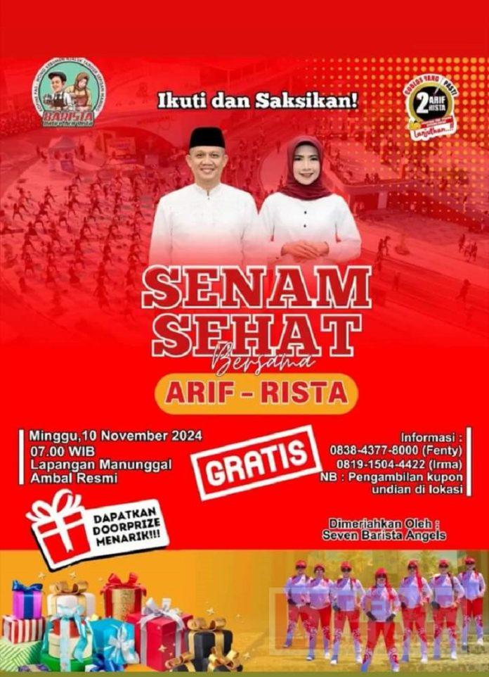 Ristawati Ikuti Senam Sehat Bersama Barista di Ambal Ristawati