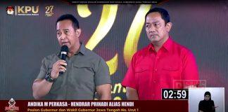 Andika-Hendi Bakal Bangun Jateng Secara Berkelanjutan Andika-Hendi
