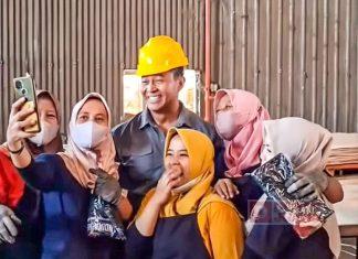 Andika Perkasa Disambut Antusias oleh Pekerja-Pekerja Tangguh Purworejo