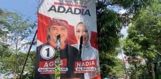 Paslon ADADIA Hadapi Black Campaign dan Perusakan Baliho ADADIA