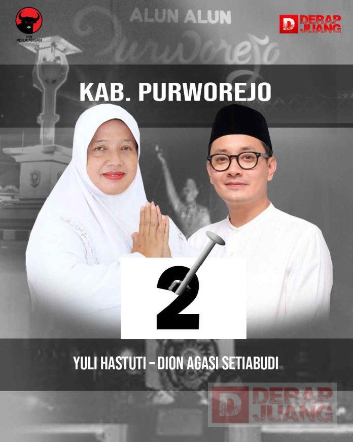 Yuli-Dion Petik Kemenangan di Pilbup Purworejo Dion