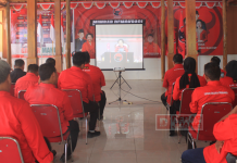 HUT Ke-52 PDI Perjuangan, DPC PDI Perjuangan Sragen Bersama Struktural Saksikan Pidato Ketua Umum