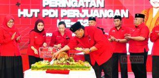 HUT PDI Perjuangan ke-52, DPD PDI Perjuangan Jateng Lakukan Potong Tumpeng