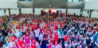 Meriahkan Bulan Bung Karno, DPC PDI Perjuangan Wonosobo Gelar Lomba Senam GEMAS dan Luncurkan Ambulans Baru