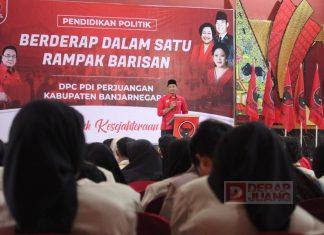 Gemakan Semangat Juang, PDI Perjuangan Banjarnegara Bekali Pendidikan Politik Ratusan Mahasiswa KIP Kuliah