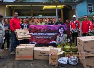 Mbak Casytha Serahkan Bantuan untuk Korban Bencana Longsor Banjarnegara Mbak Casytha