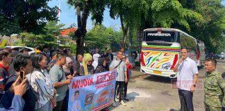 Adisatrya Lepas 153 Pemudik Asal Banyumas-Cilacap di TMP Kalibata